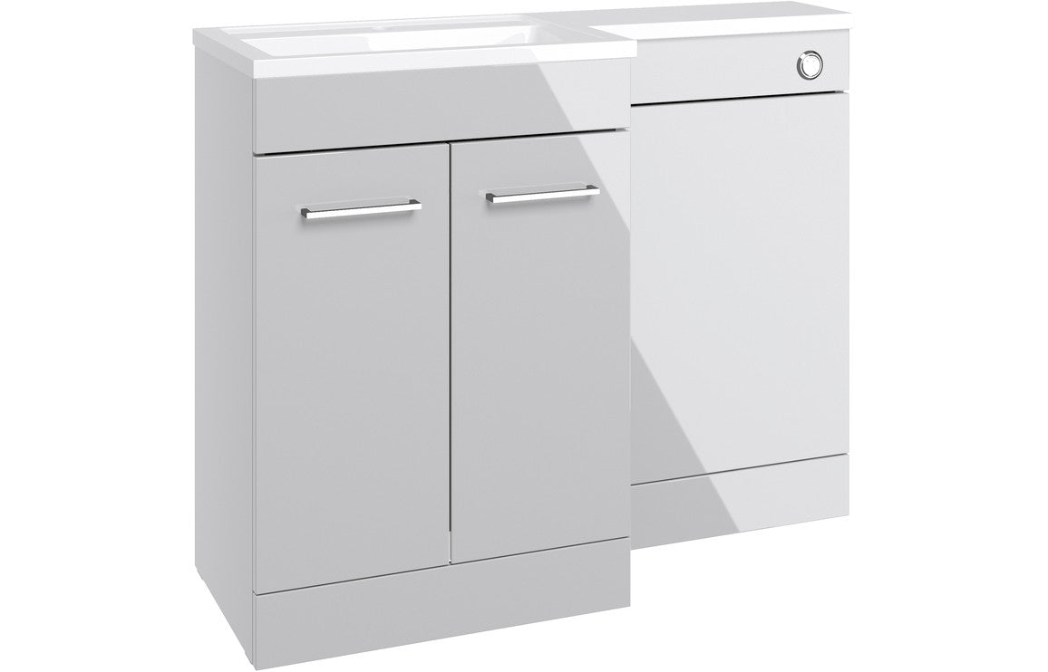CAMPBELL 1100mm Furniture & BTW WC Pack - Grey Gloss (LH)