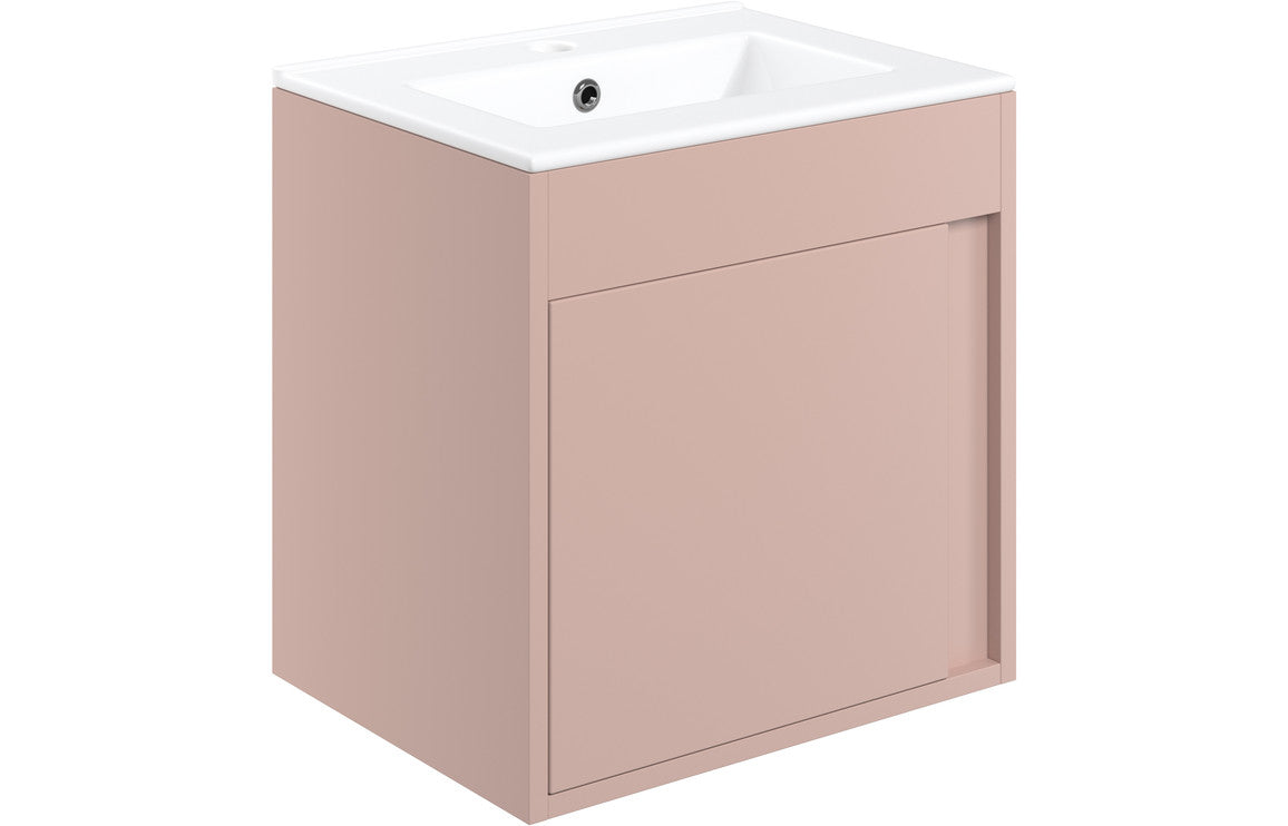 CAPRINGTON 510mm Wall Hung Unit Inc. Basin - Matt Antique Rose