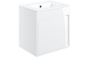 CAPRINGTON 510mm Wall Hung Unit Inc. Basin - White Gloss