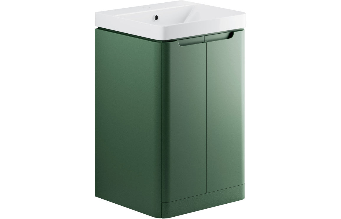 TURNBERRY 500mm 2 Door Floor Standing Cloakroom Basin Unit - Matt Grey