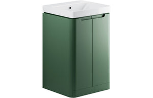 TURNBERRY 500mm 2 Door Floor Standing Cloakroom Basin Unit - Matt Grey