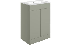 IRVINE 615mm Floor Standing 2 Door Basin Unit & Basin - Matt Antique Rose