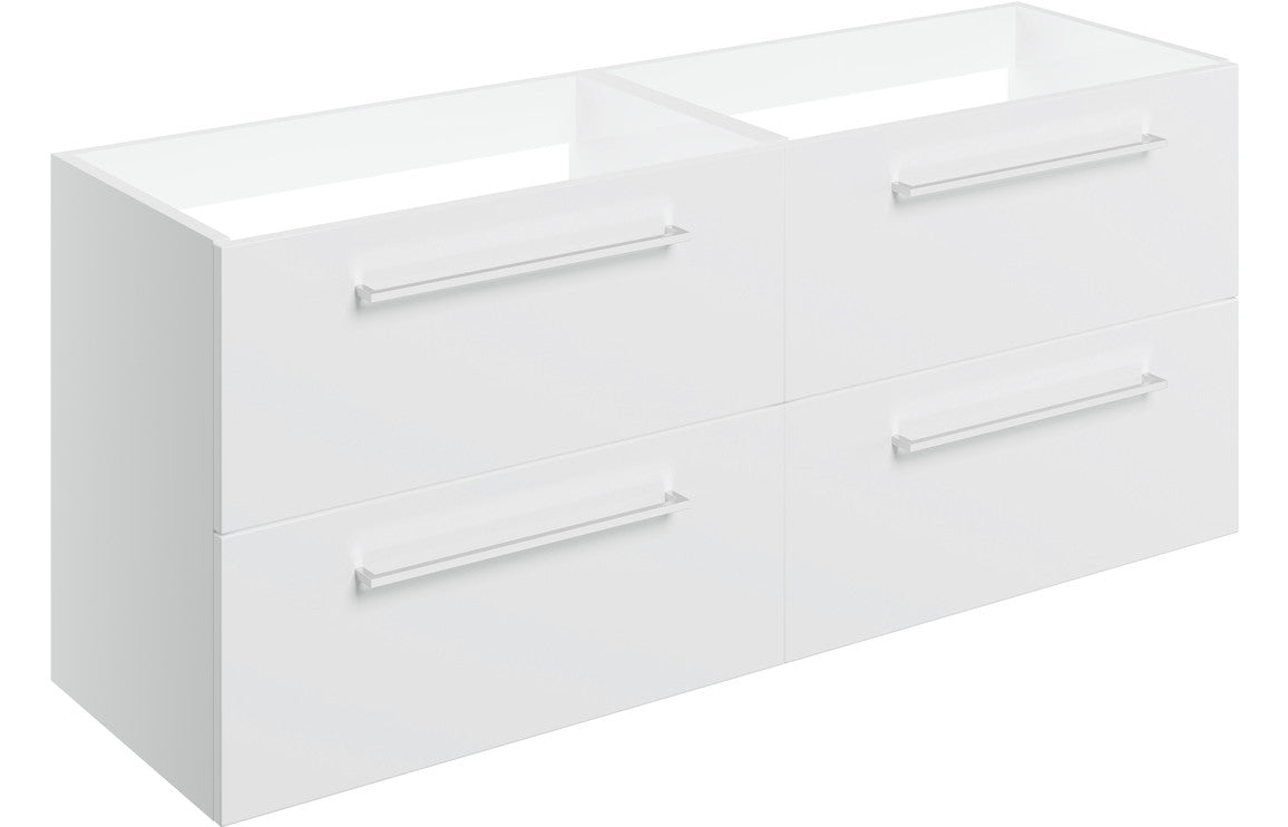 WILSON 1180mm Wall Hung 2 Drawer Basin Unit Run (No Top) - Anthracite Gloss