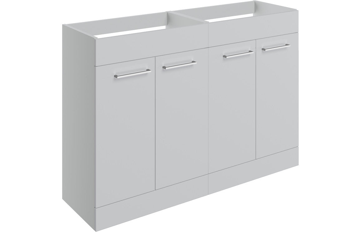 WILSON 1180mm Floor Standing 2 Door Basin Unit Run (No Top) - Anthracite Gloss
