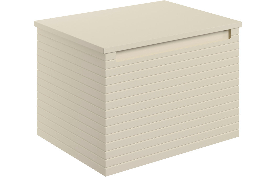 BARASSIE 600mm Wall Hung 1 Drawer Basin Unit & Worktop - Matt Cotton