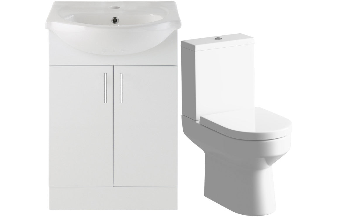 DUNBAR 550mm Vanity & C/C Toilet Pack