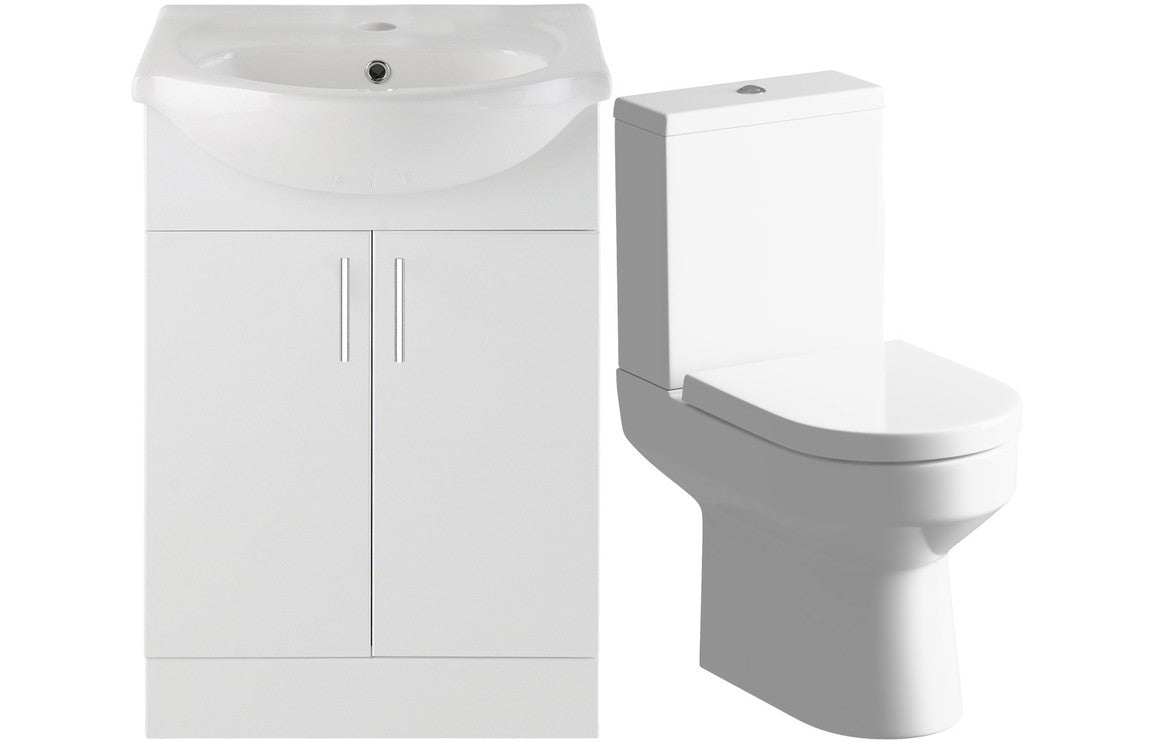 DUNBAR 650mm Vanity & C/C Toilet Pack