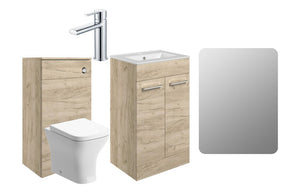 WILSON 510mm F/S Furniture Pack - Oak w/Chrome Finishes