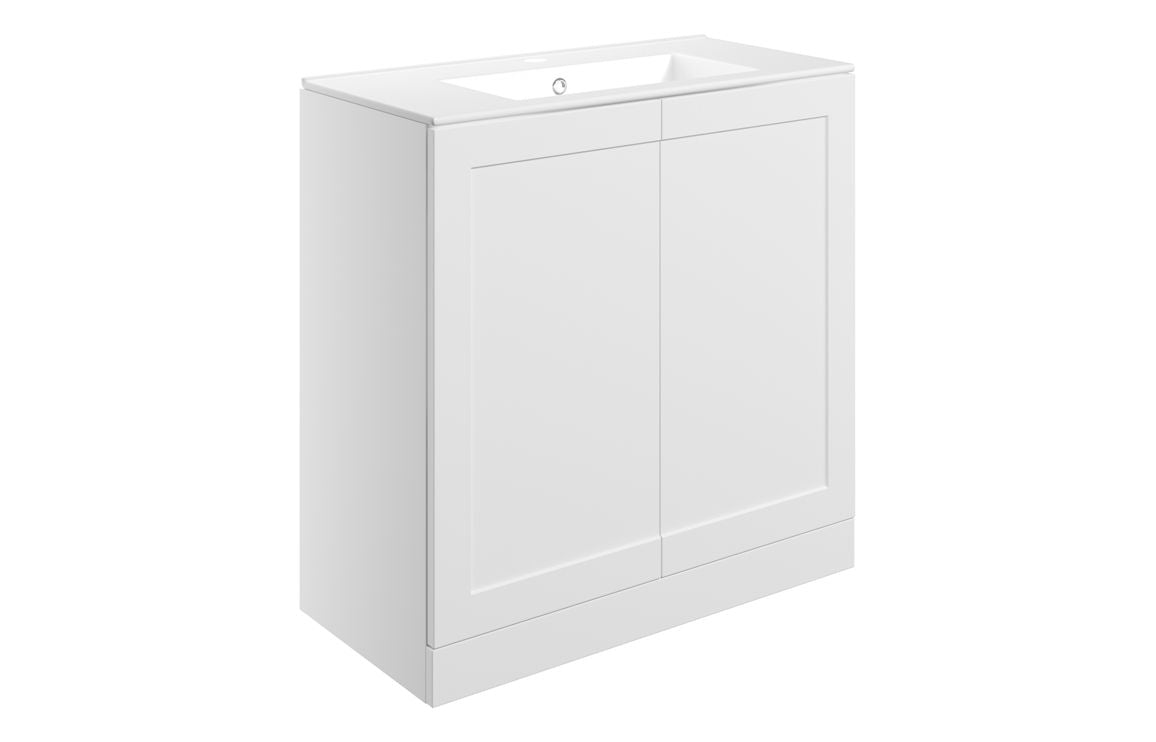 ARRAN 815mm Floor Standing 2 Door Basin Unit & Basin - Matt Peony