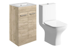 WILSON 510mm Floor Standing Unit & Close Coupled WC Pack - Anthracite Gloss