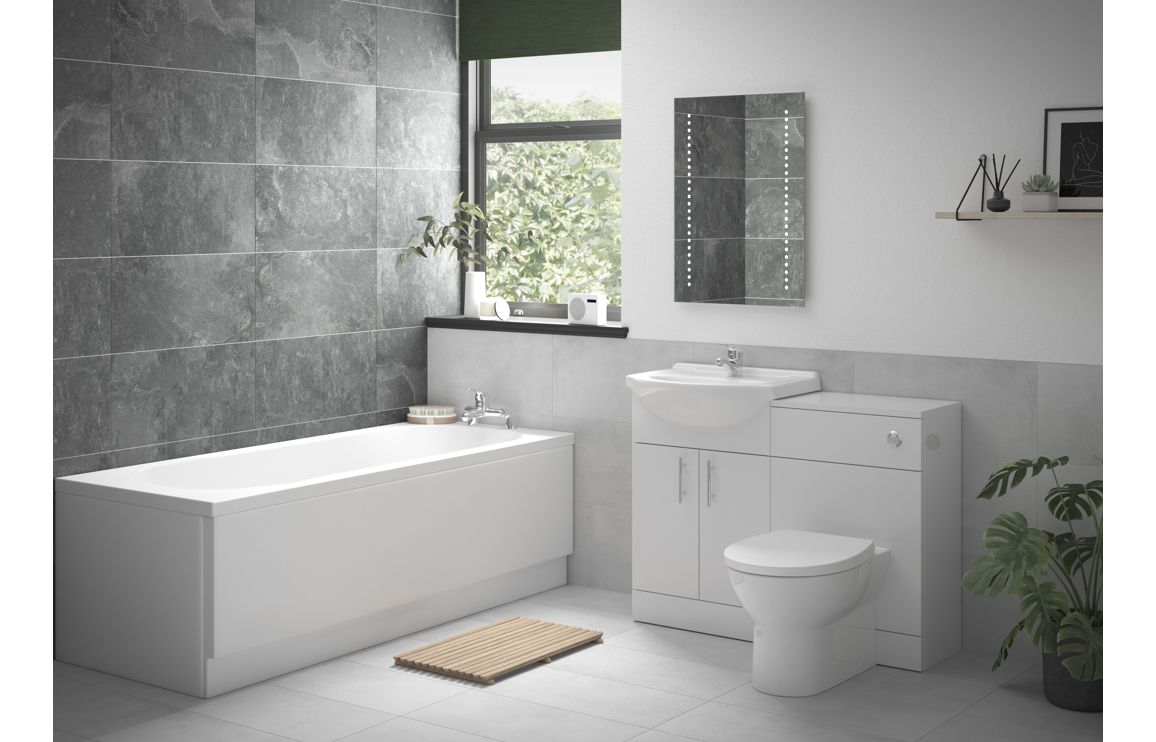 DUNBAR Full Suite with Rimless BTW WC & Single End Bath
