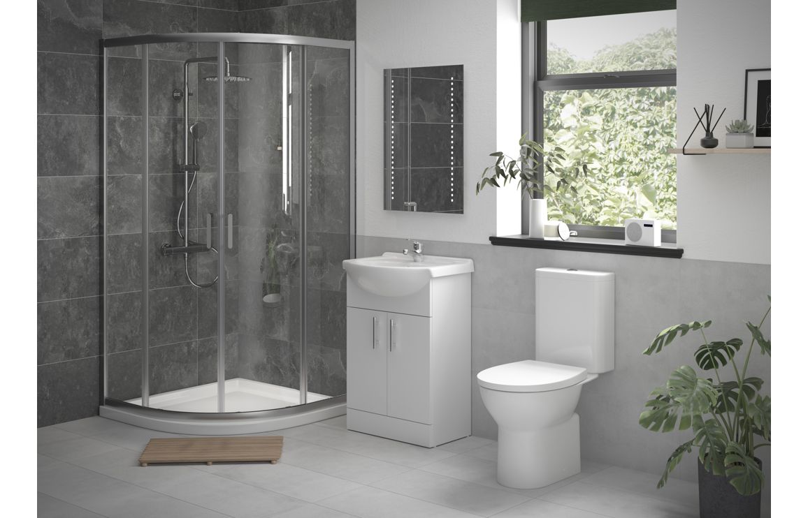 DUNBAR Full Suite with 900mm 2 Door Easy-Fit Quadrant & Tray