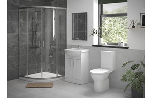DUNBAR Full Suite with 900mm 2 Door Easy-Fit Quadrant & Tray