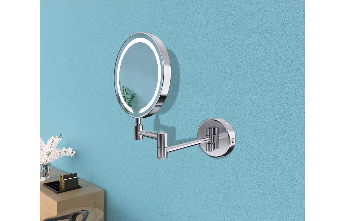 VIEWPOINT Round LED Cosmetic Mirror - Chrome