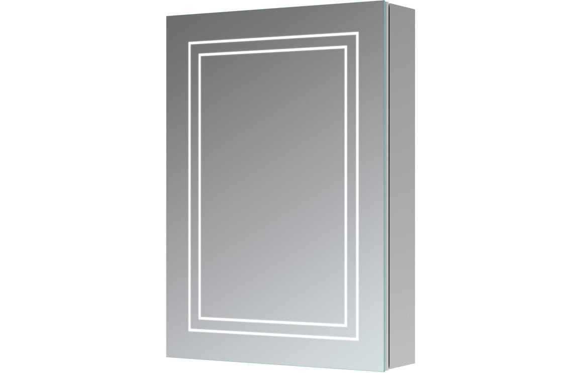 FOCUS 500mm 1 Door Front-Lit LED Mirror Cabinet