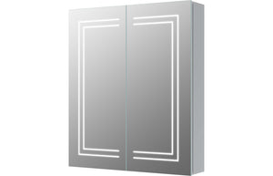 FOCUS 600mm 2 Door Front-Lit LED Mirror Cabinet