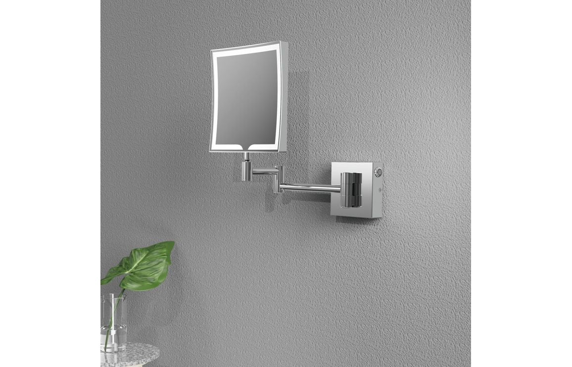 VIEWPOINT Square LED Cosmetic Mirror - Chrome