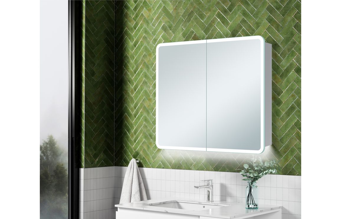 PRISM 600mm 2 Door LED Mirrored Cabinet