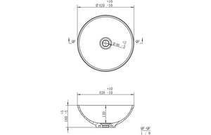 WELL 410mm Round Washbowl