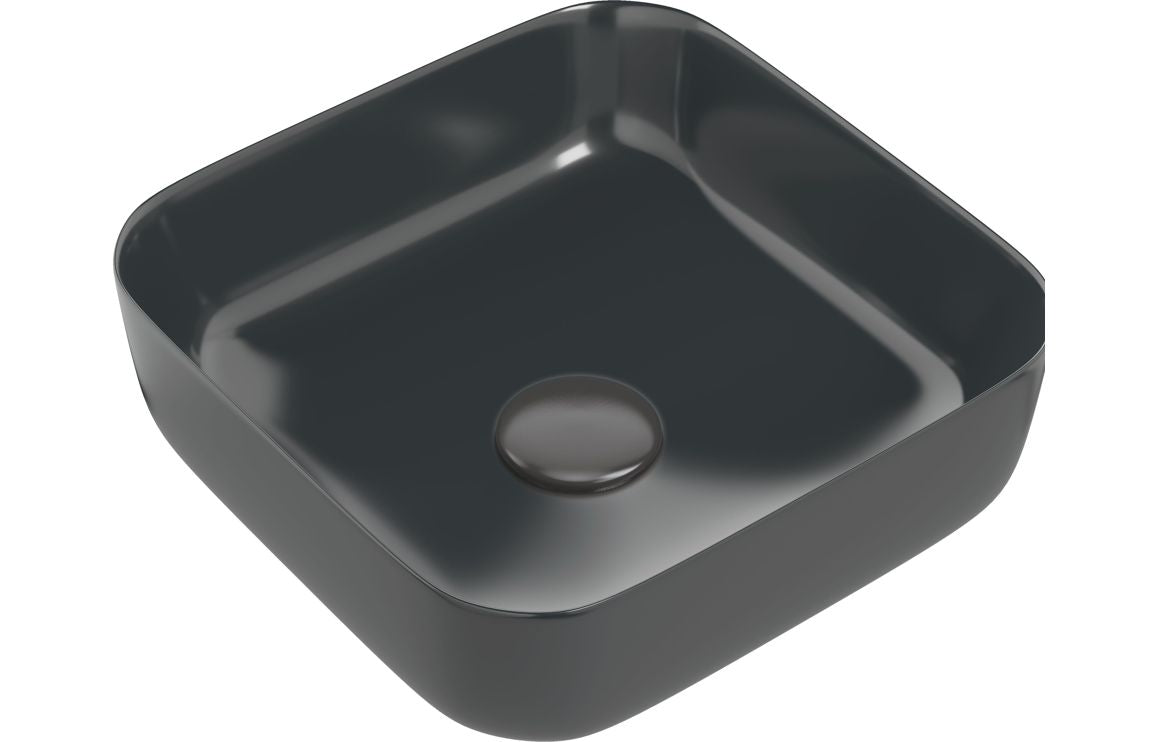 CADDY 400mm Ceramic Square Washbowl & Waste - Matt