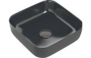 CADDY 400mm Ceramic Square Washbowl & Waste - Matt