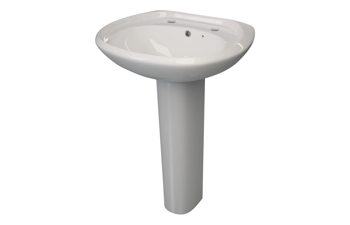 TO GO 573x460mm 2TH Basin & Full Pedestal