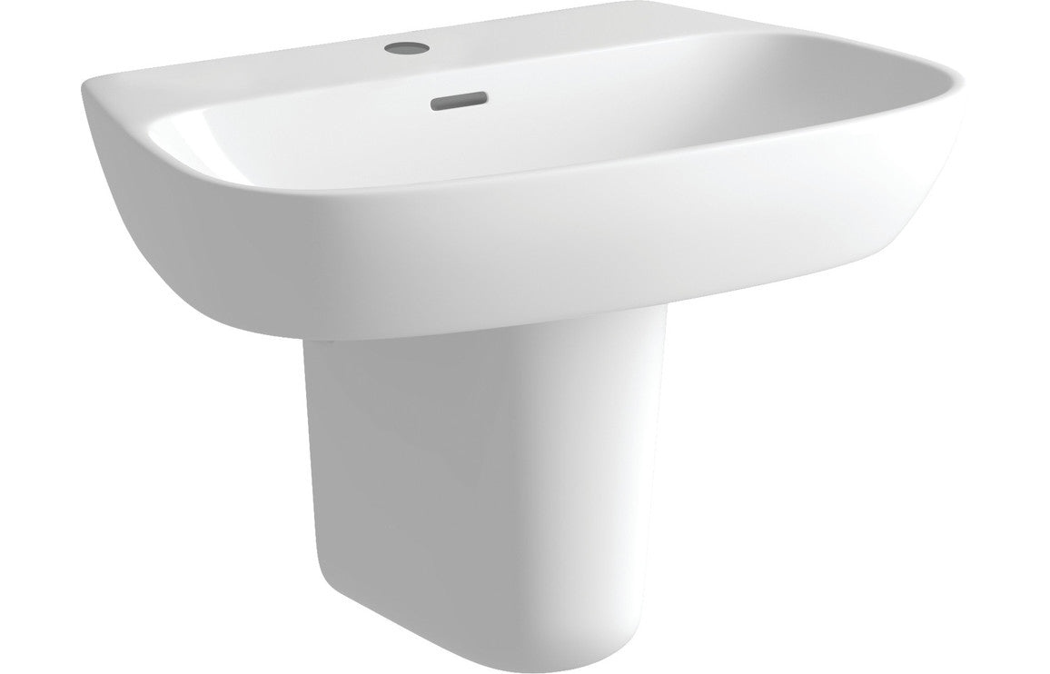 IONA 600x400mm 1TH Basin & Semi Pedestal