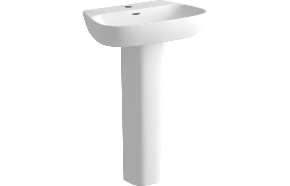 IONA 600x400mm 1TH Basin & Full Pedestal