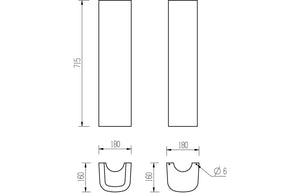 ORKNEY 555x430mm 1TH Basin & Full Pedestal