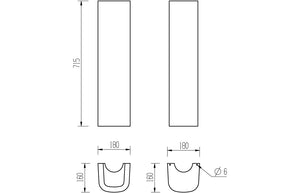 ALBION 550x400mm 1TH Basin & Full Pedestal