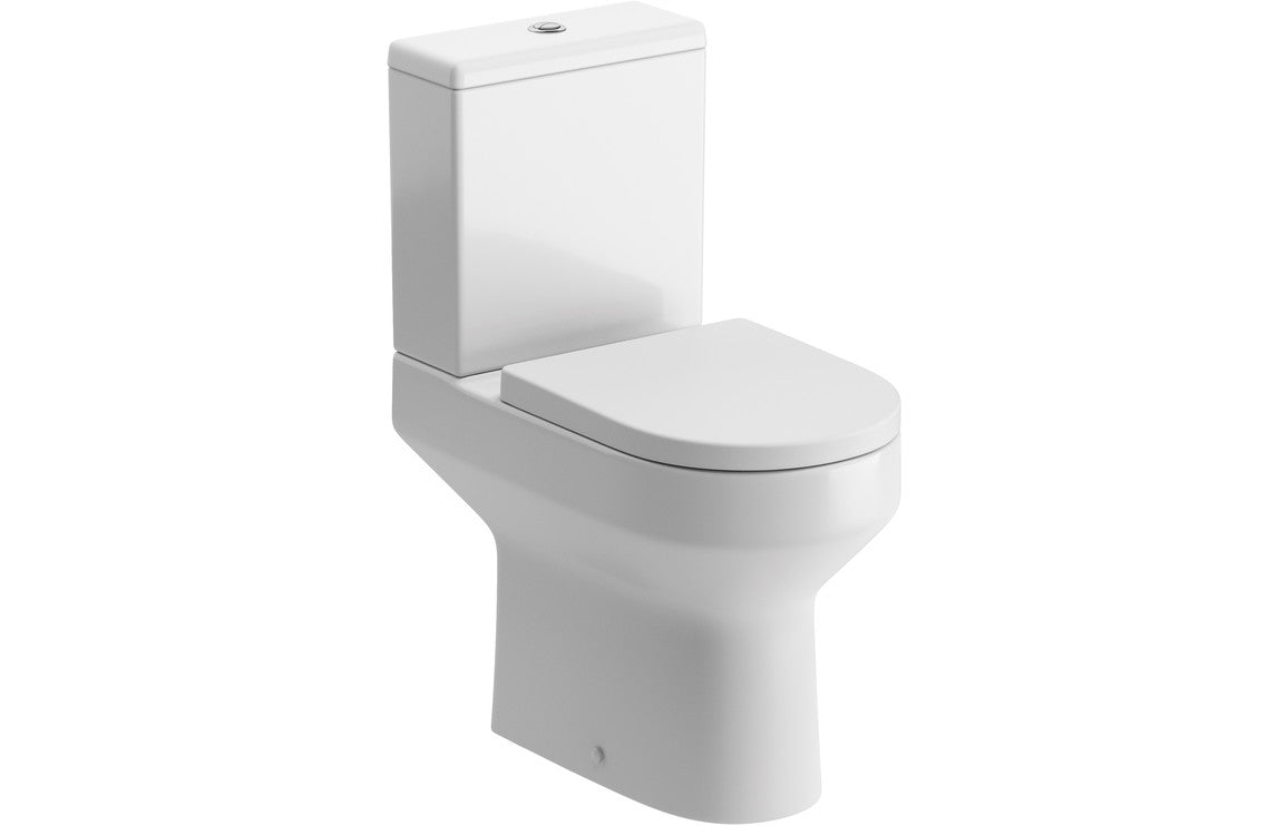 KEARNEY Rimless Close Coupled Open Back Comfort Height WC & Soft Close Seat