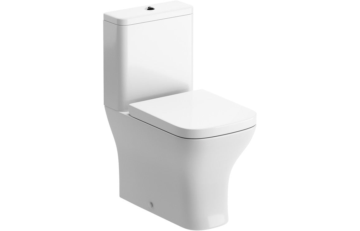 BUTE Short Projection Close Coupled Fully Shrouded WC & Slim Soft Close Seat