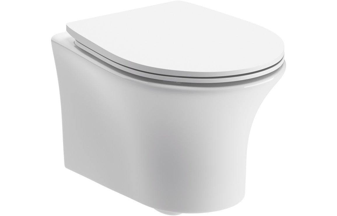 LOMOND Rimless Wall Hung WC & Soft Close Seat