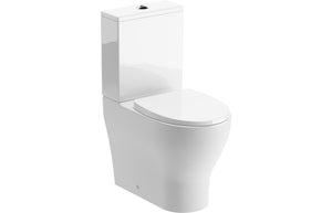 SOLWAY Rimless Short Projection Close Coupled Fully Shrouded WC & Soft Close Seat