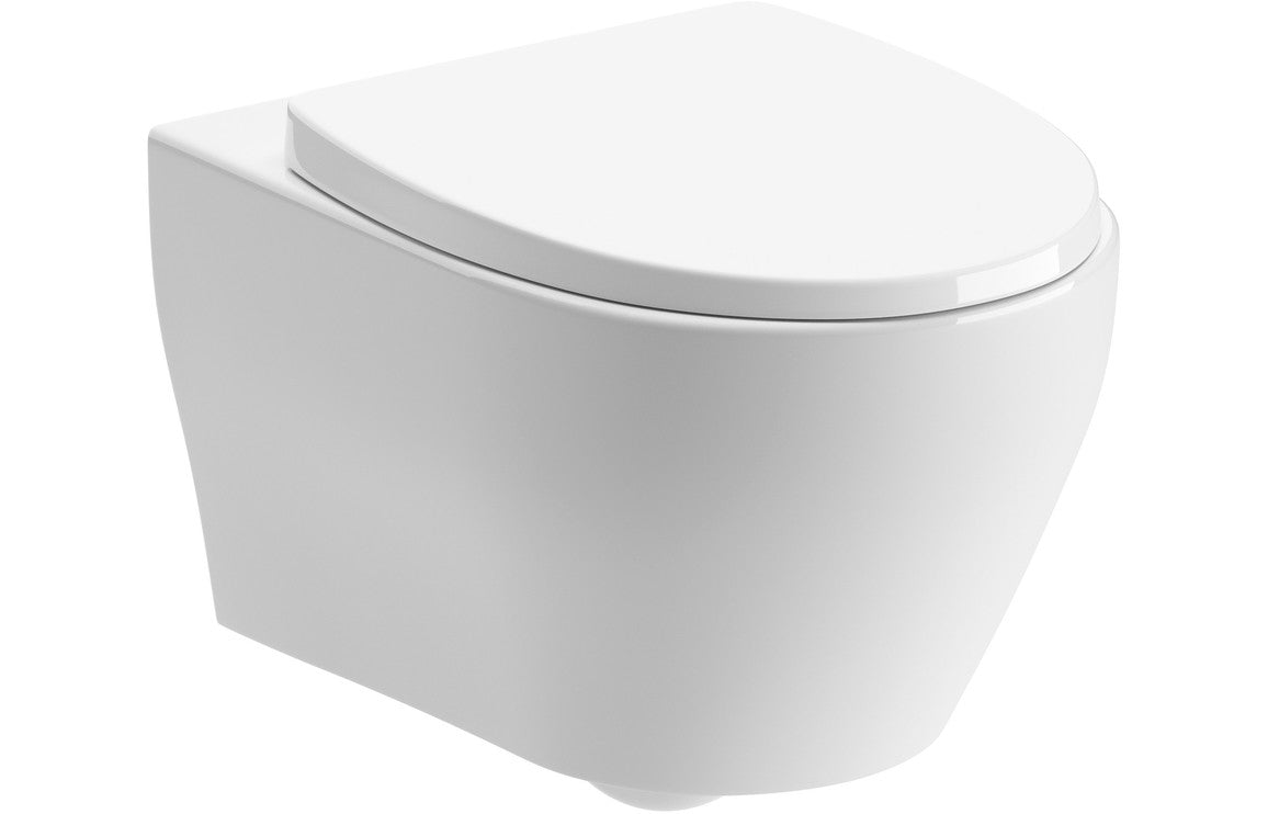 SOLWAY Rimless Wall Hung WC & Soft Close Seat
