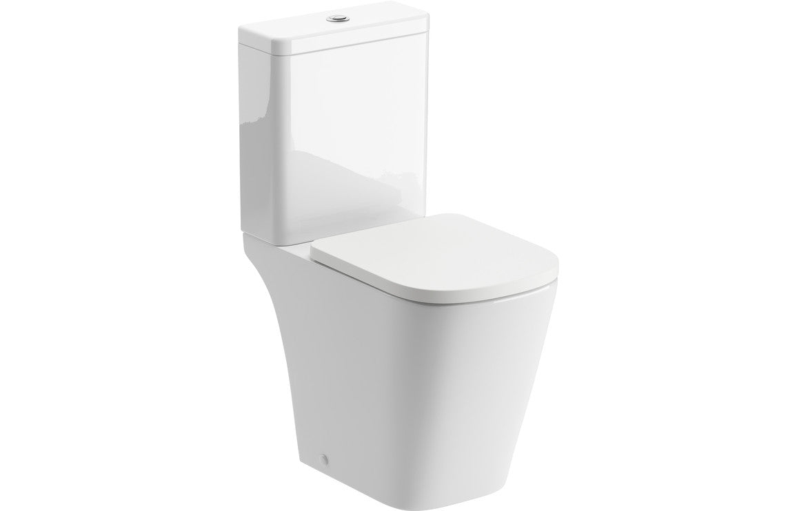 MACLEOD Rimless Close Coupled Open Back Comfort Height WC & Soft Close Seat