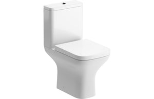 BUTE Rimless Comfort Height Close Coupled Open Back WC & Slim Soft Close Seat