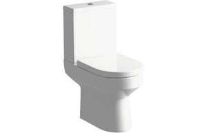 KEARNEY Rimless Close Coupled Open Back WC & Soft Close Seat