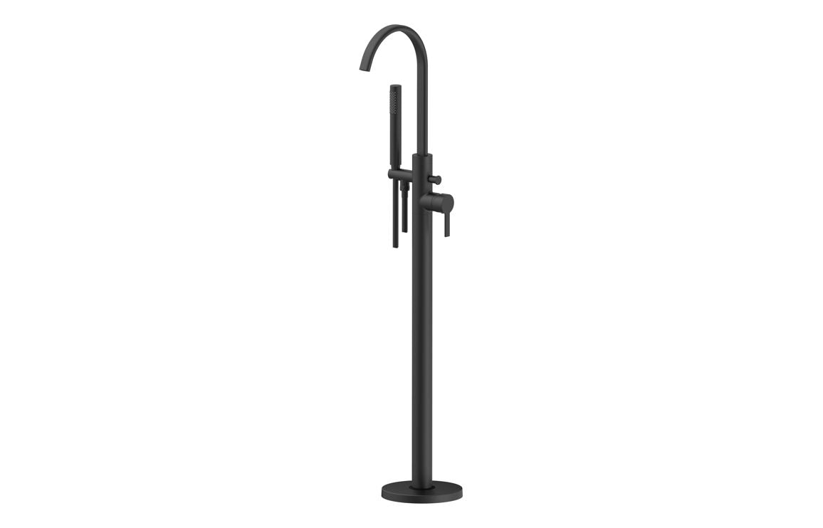 WYVIS Floor Standing Bath/Shower Mixer - Matt Black