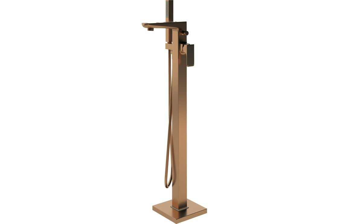 DEWAR Floor Standing Bath/Shower Mixer - Brushed Brass