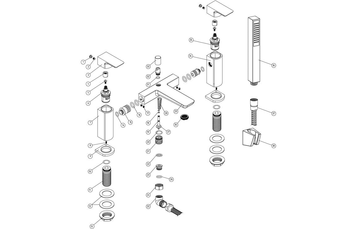 DEWAR Bath/Shower Mixer - Chrome