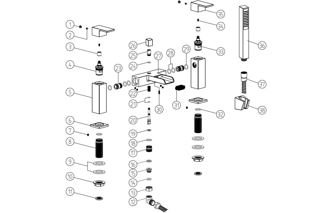 SPRING Bath/Shower Mixer - Chrome