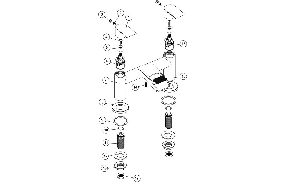 FYNE Bath Filler - Chrome