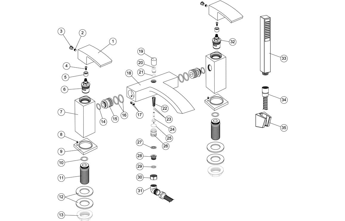 ABERLOUR Bath/Shower Mixer - Chrome