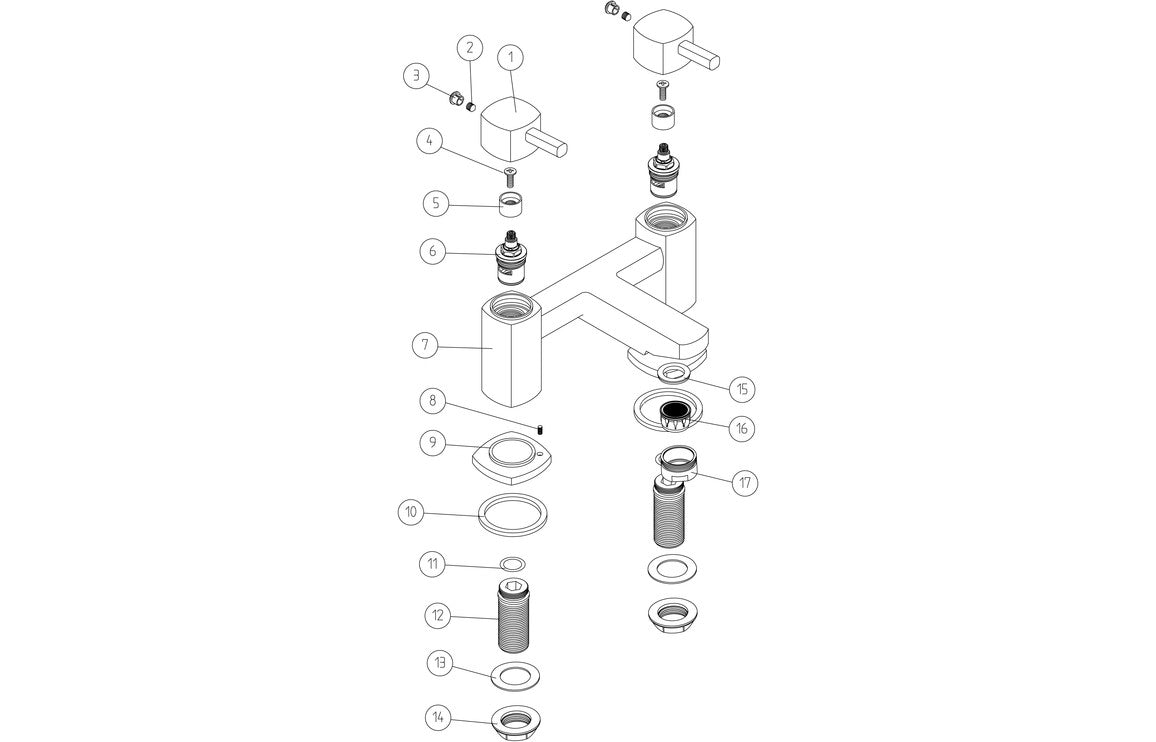 OBAN Bath Filler - Chrome
