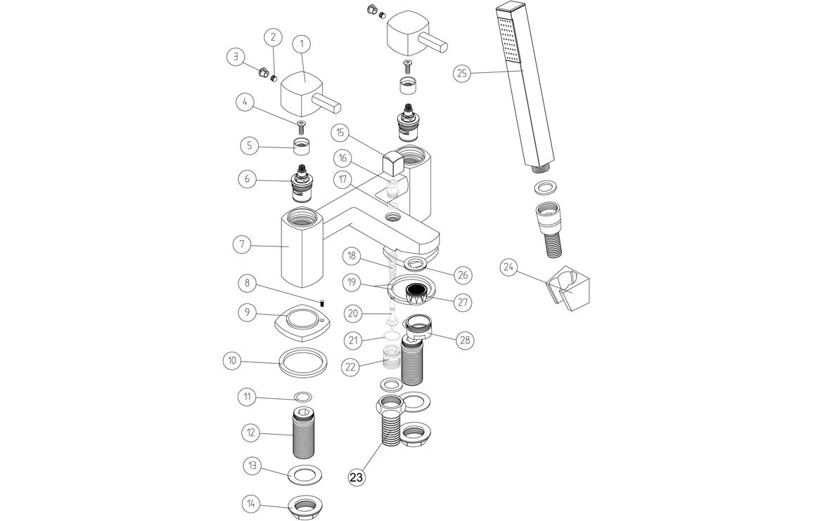 OBAN Bath/Shower Mixer - Chrome