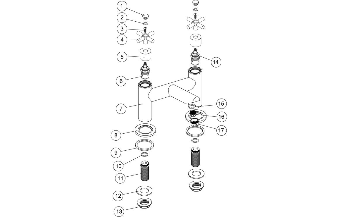 SPEY Bath Filler - Chrome