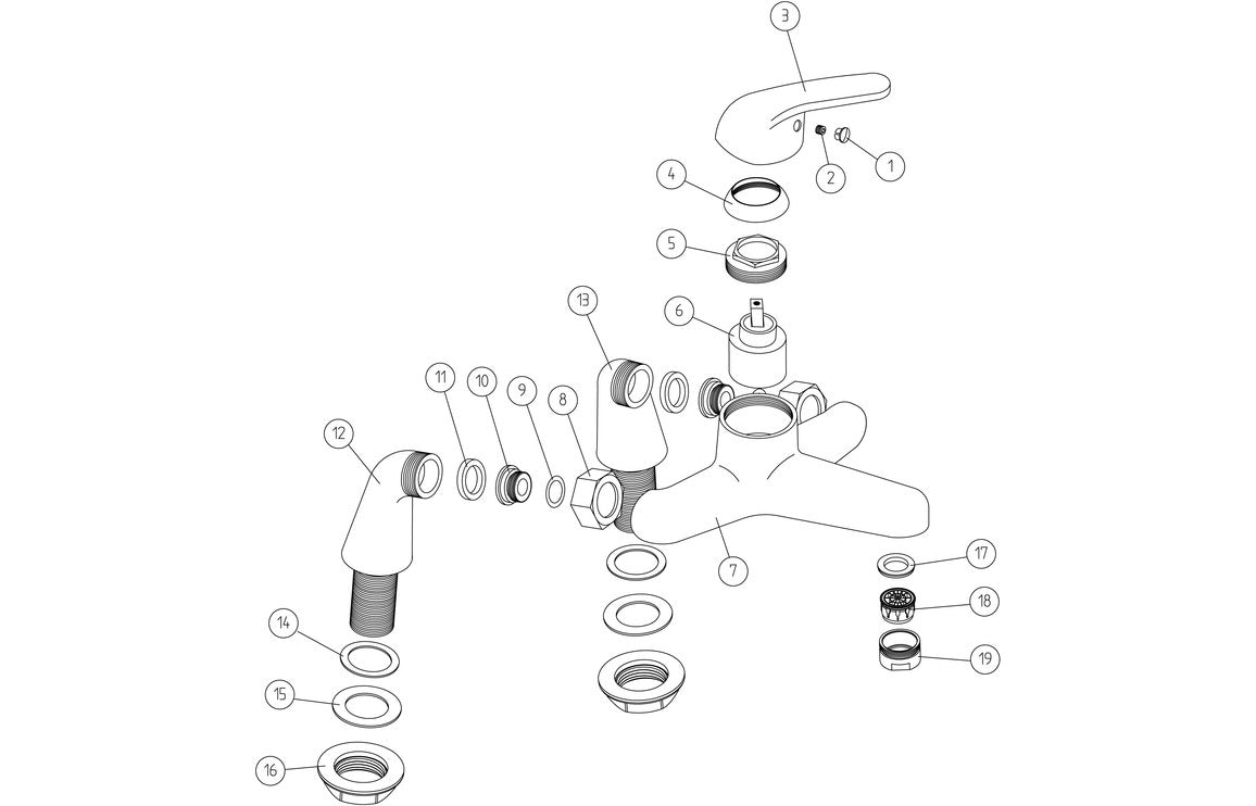 GRANT Bath Filler - Chrome