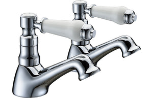 GLEN Bath Pillar Taps - Chrome