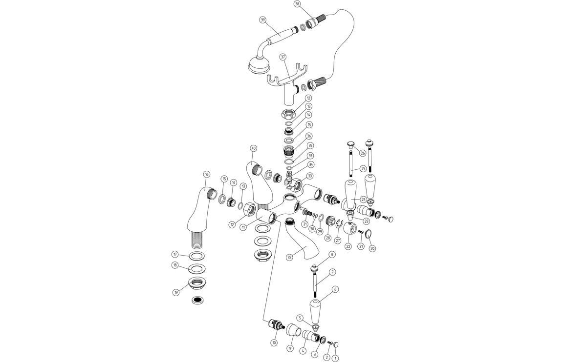 GLEN Bath/Shower Mixer - Chrome